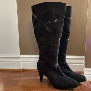 Impo Stretch Black Suede Boots - size 9